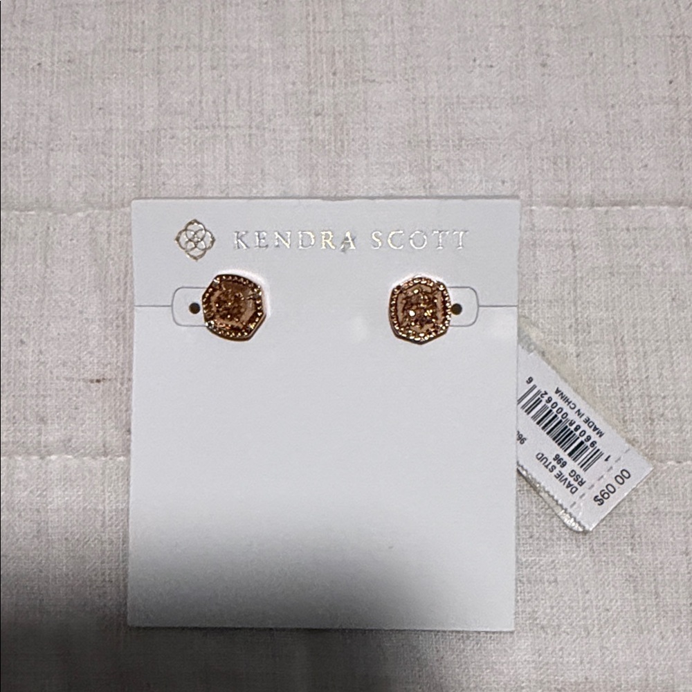 Kendra Scott Gold Hexagon Stud Earrings